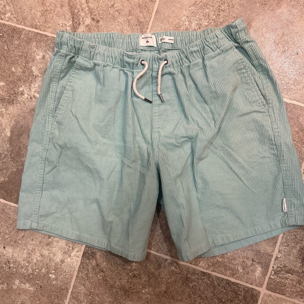 Quiksilver Aqua Drawstring Corduroy Shorts